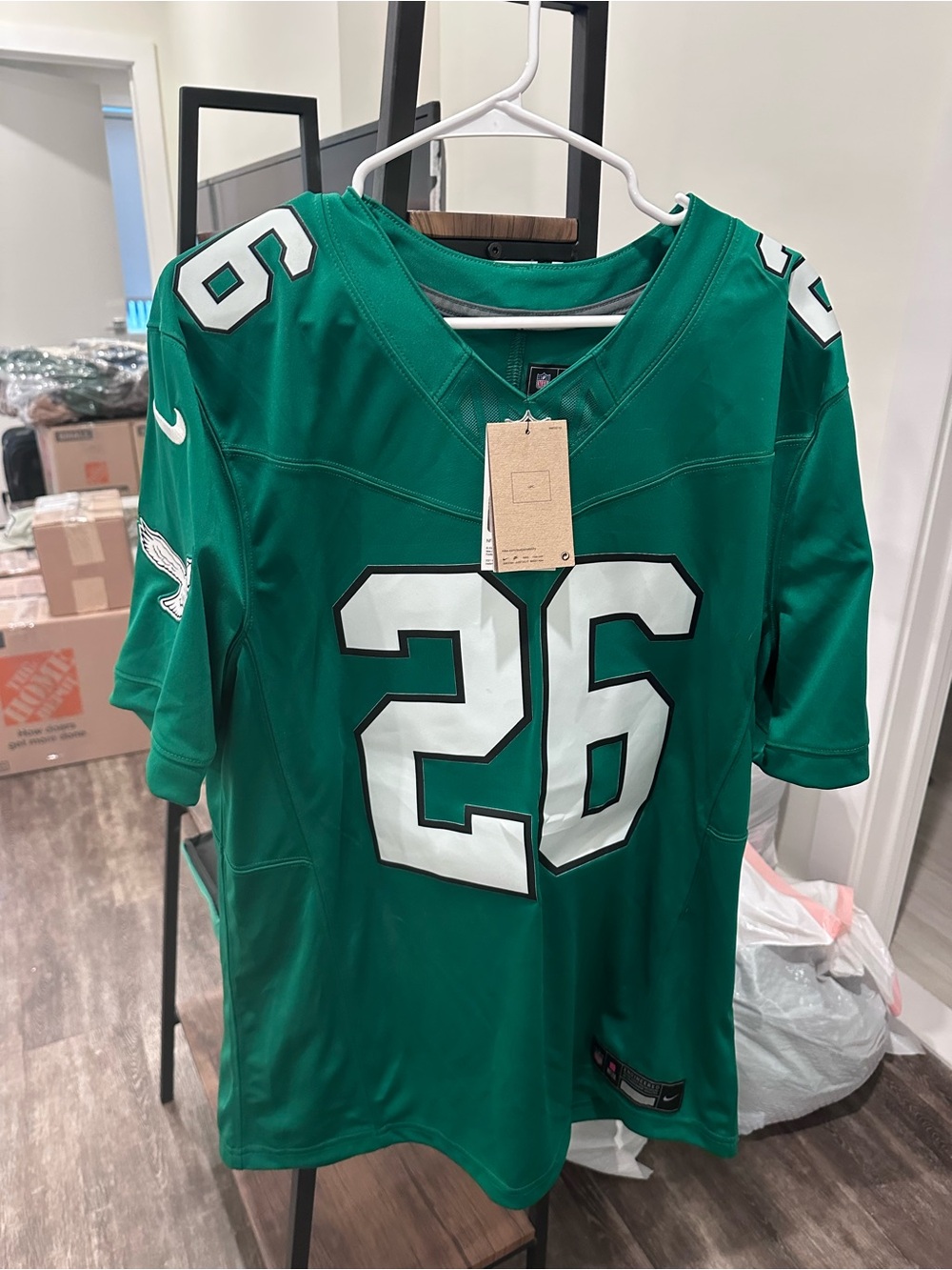 Saquon Barkley eagles Kelly green jersey L